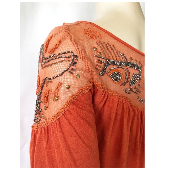 Free People ♥️ Embellished Top - Picture 6 of 8